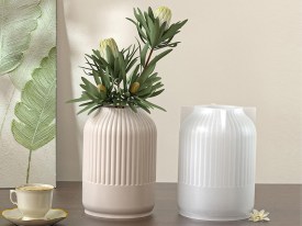Molde silicona florero rayado